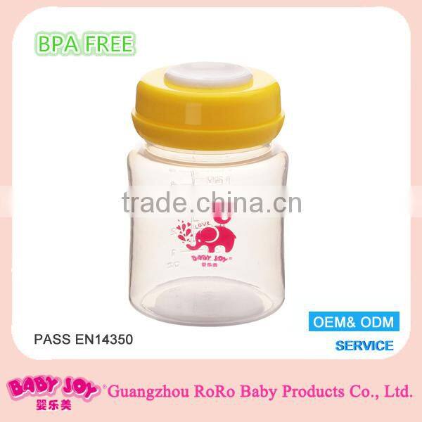 Low price 5oz 150ml 0% BPA breast plastic small milk storage bottle with FDA certificate