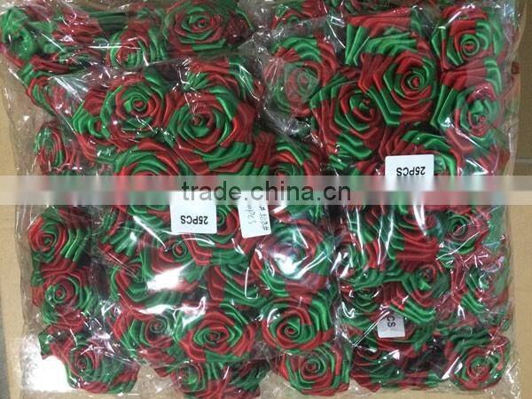 pink pure handmade ribbon roses