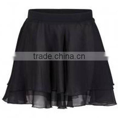 C2322 kids chiffon ballet skirt wholesale girls 2layers long chiffon skirt for ballet dance skirt