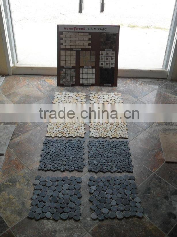 Milky White Marble Pebble Mosaic - Big size