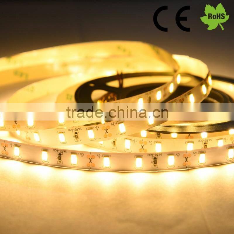 Good price LED Flexible Strip Light 5630 Sanan chip,Super Flux, Warm White 12V/24V waterproof led strip light