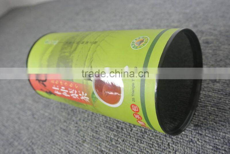 green cardboard food paper tube box cans for tea