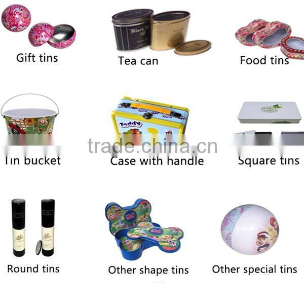 canned food bulgaria square tin cans candy,coffee,watch ,soap tin can