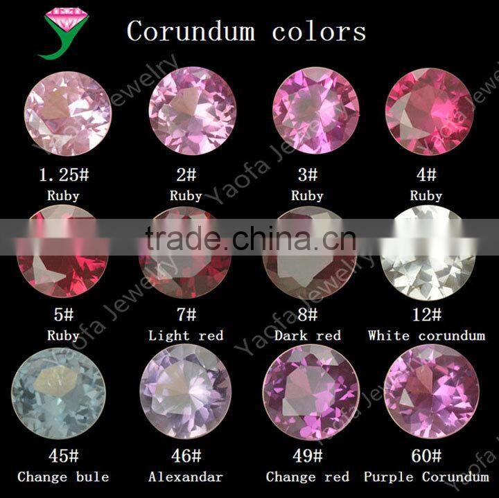 wholesale price 5# triangle shape lab created corundum ruby gemstone