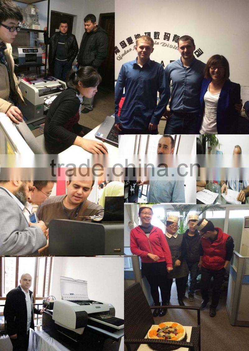 digital inkjet flatbed eco-solvent any color t-shirt printer, color no fade