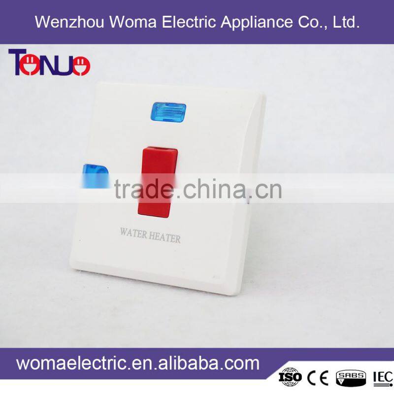 British style 1 gang 20A water heater