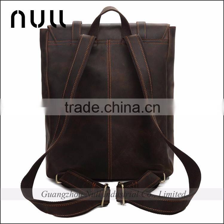 Vintage Leather Briefcase 2-in-1 Leather School Bag Backpack