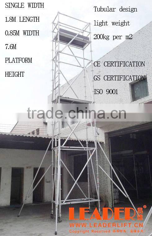 CE GS ISO 9001 Aluminium Scaffolding System For Sale