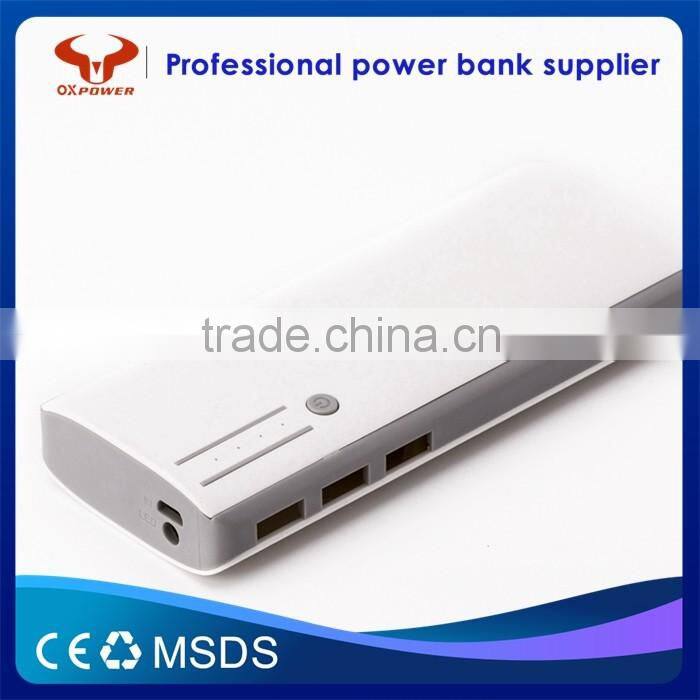 Power bank 2016 best price hot sell battery best quality 3usb fast charging 13000mah quick charging power bank