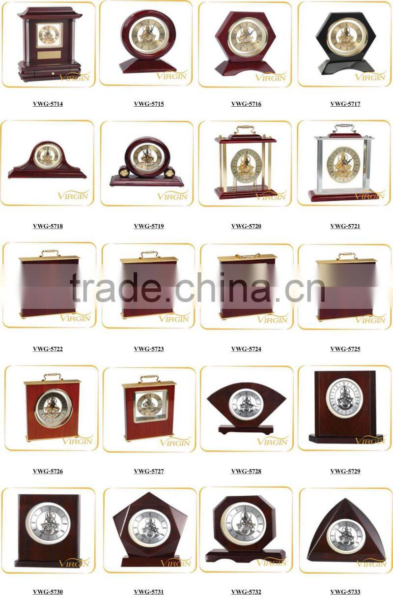 Luxury Noble Standard Table Clock Rose Wood Mechanical Clock