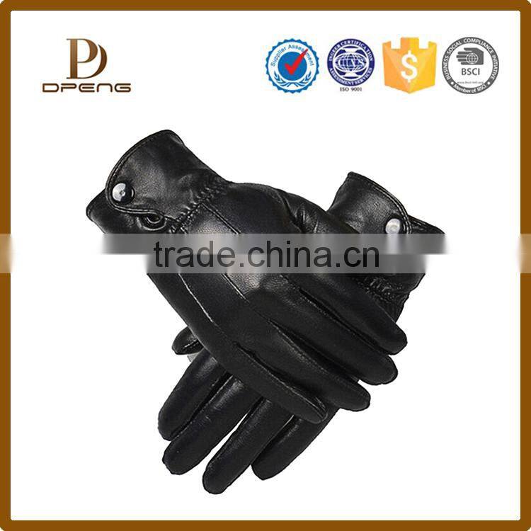 Custom Touch Screen GENUINE Soft Leather men Winter Driving gloves