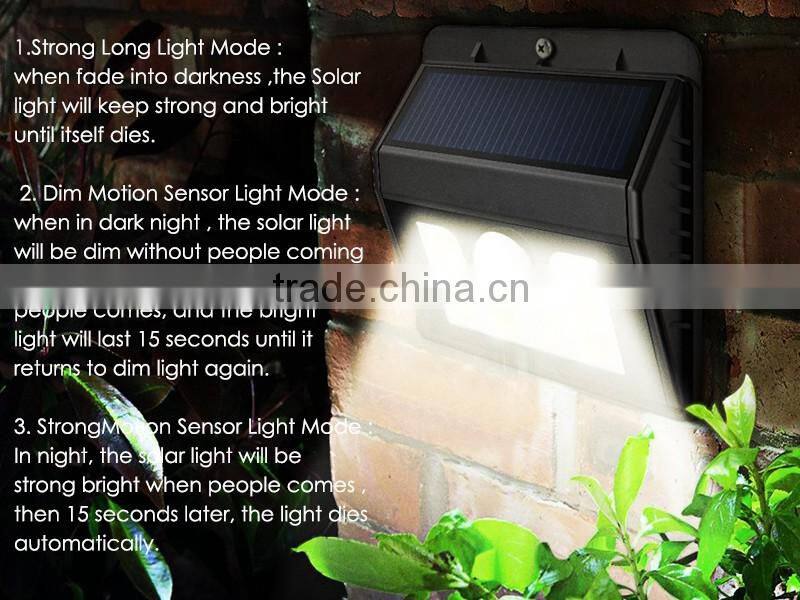 3 Lighting Level 50SMD LED Solar Motion Porch Lights Outdoor