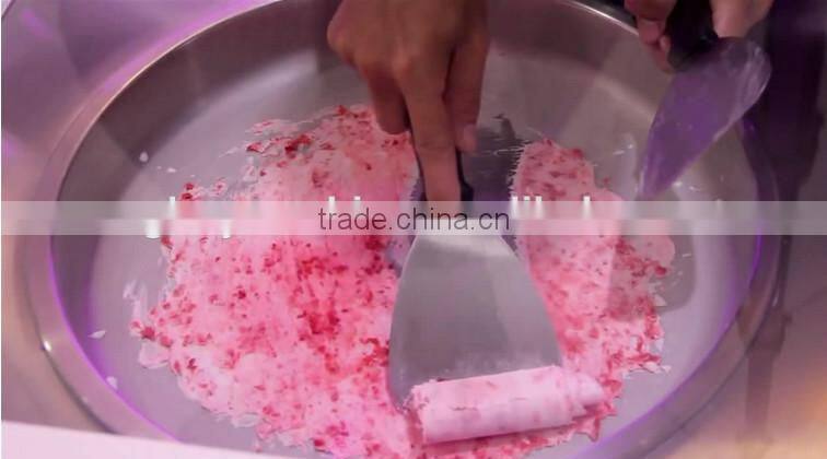 Double Flat Pan Fried Ice Cream Machine