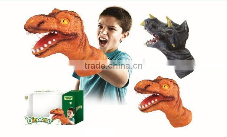 DW2401678 Kids dino PVC dinosaur puppet animal hand puppet