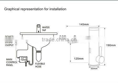 high quality automatic sensor waterfall faucet/tap