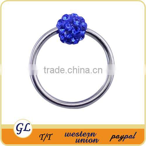 Surgical steel captive bead ring piercing jewelry BCR