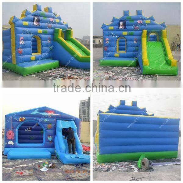 inflatable princess jumping bounce air castle bed with slide