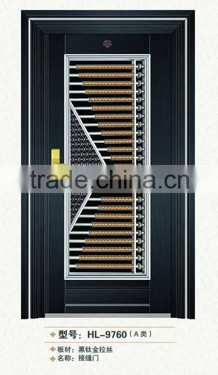Stainless steel imitate bark grain security front door/entry door seam door