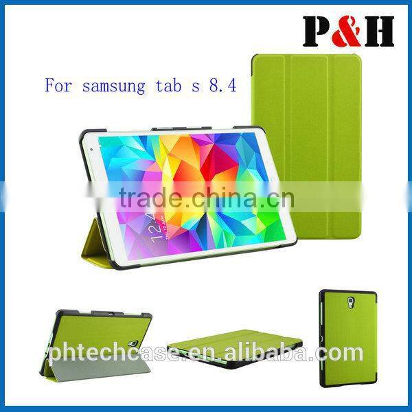 2014 new PU Leather Multi-Folding Folio Wallet Case for SAMSUNG TAB S 8.4