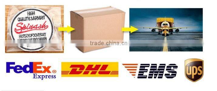 Custom sew on machine woven embroidery star designs badges