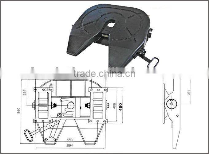 Semi Truck High Strength Casting Steel Sustain 30T Semi Truck Fifth Wheel