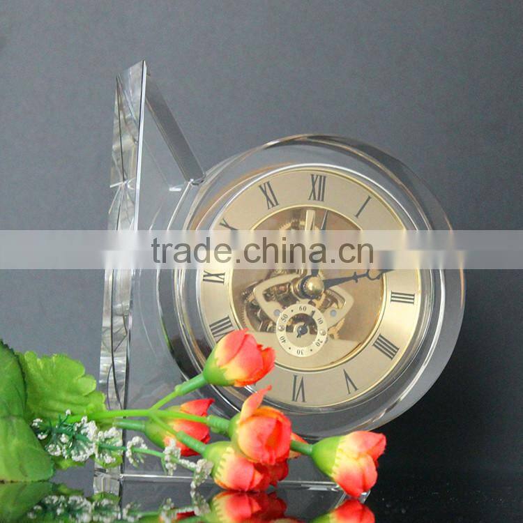 crystal glass time clock parts insert