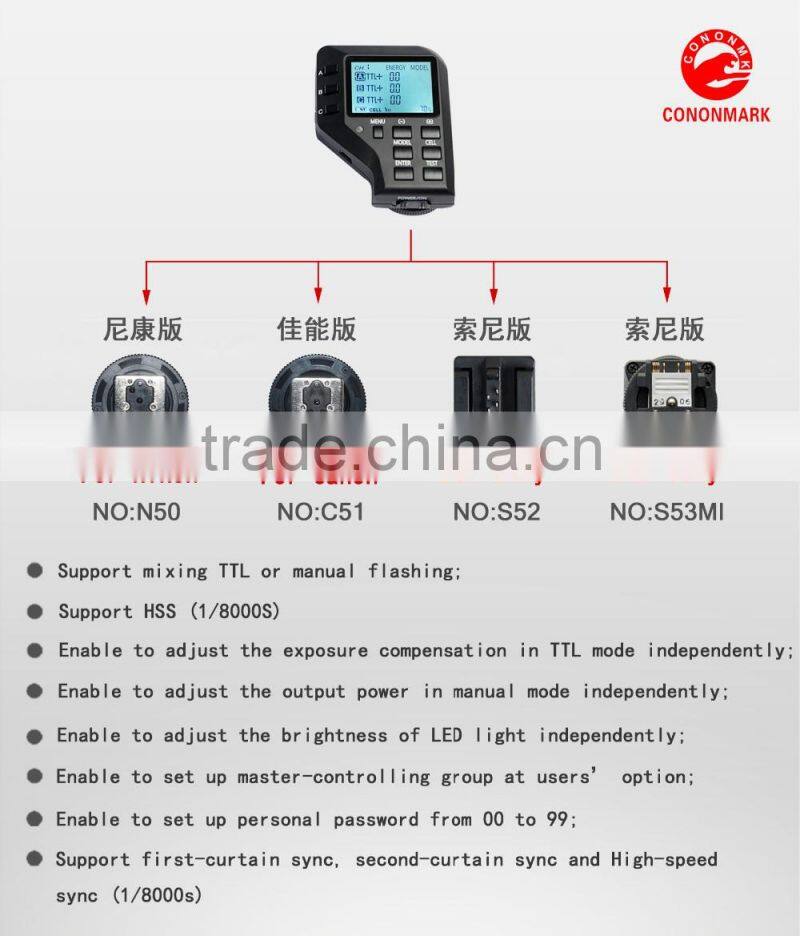 CONONMARK 600WS i6T EX photo strobe flashlight for Canon