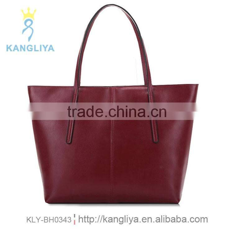 Korean tote bag woman bags genuine leather file handbag in alibaba wholesale