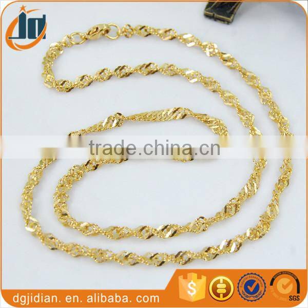 New 18K Real Gold Filled Classical Necklace Stainless Steel Chains 18K stamp For Men Women Necklaces
