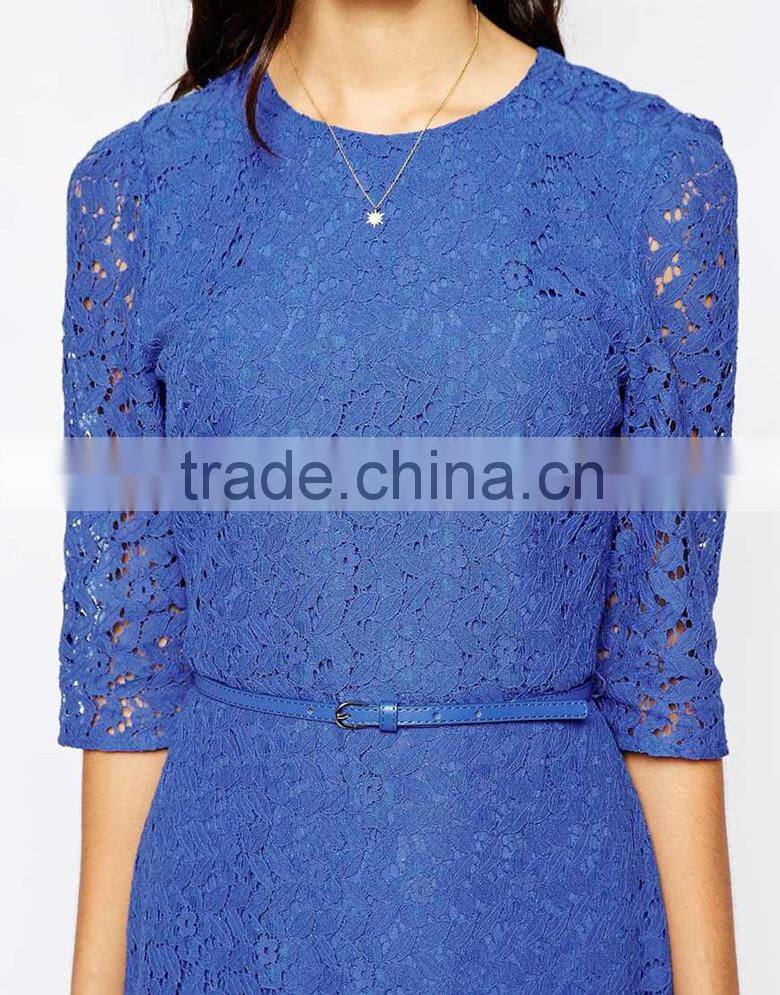 women's fashion designer one piece dress, latest dress designs for ladies blue colour dress