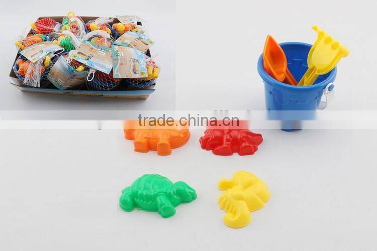 Summer funny beach sand molds kids toys 12 sets beach buckets (7PCS / SET)