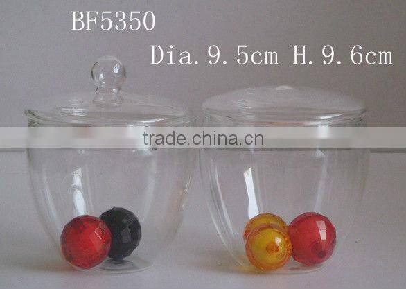 Clear glass jar