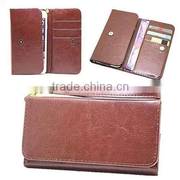 Wrislet Bag Clutch Wallet Case Cover skin Card Cash Slot Pouch For Lenovo a808