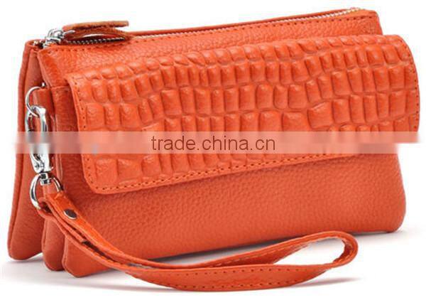 Women Leather Clutch Bag Stone Pattern Zipper Bag Cowhide Messenger fashion bags ladies handbags