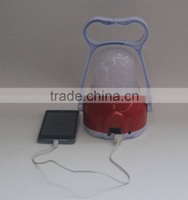 usb charging camping light with milky cover for mobile phone