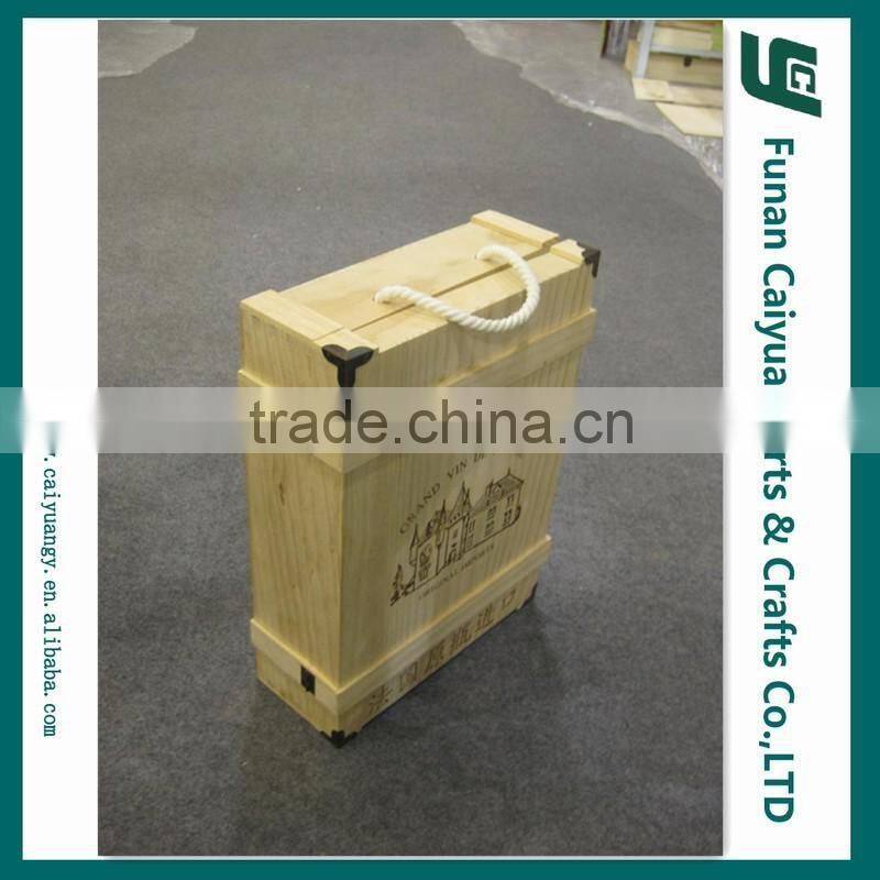 Partition and hot sell wooden wine box