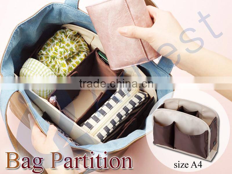 women's handbags shopping business bags lagguage diaper baby kids cosmetic storage insert multi adjustable partition case 76184