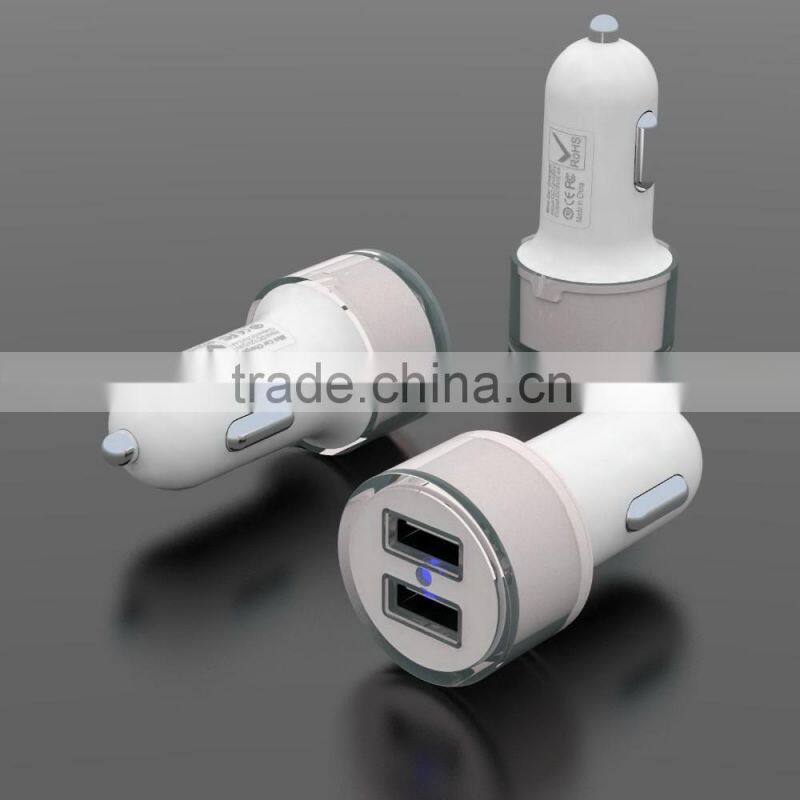 3A+2.4A 5.4A ouput Type C Mini dual car charger for apple iphone, ipad, smartphone,