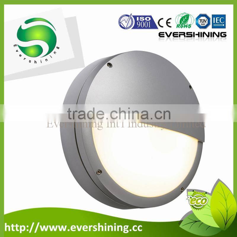 ROUND 20W BULKHEAD LIGHTING WITH ALUMINIUM OPAL DIFFUSER BLACK AND WHITE HOUSING