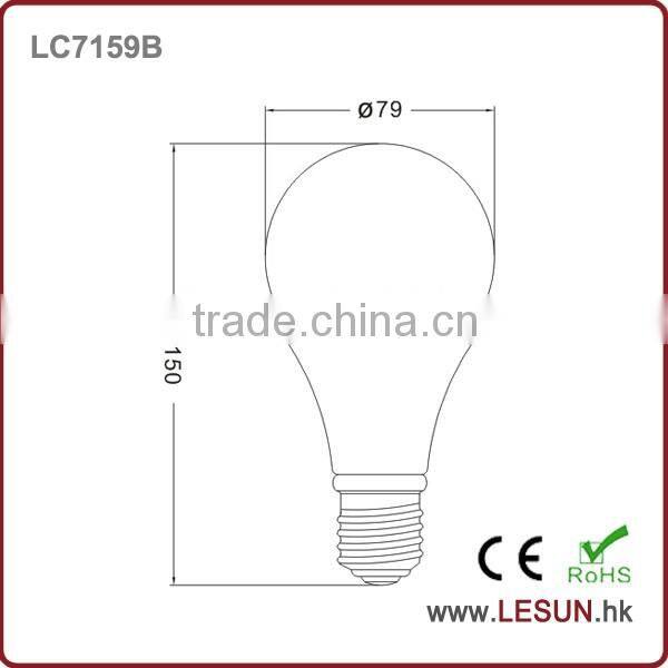 Silver/white 9W E27 led bulb light