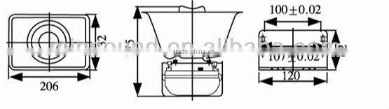 HS200 200W motorcycle police siren Neodymium ABS Alarm Speaker