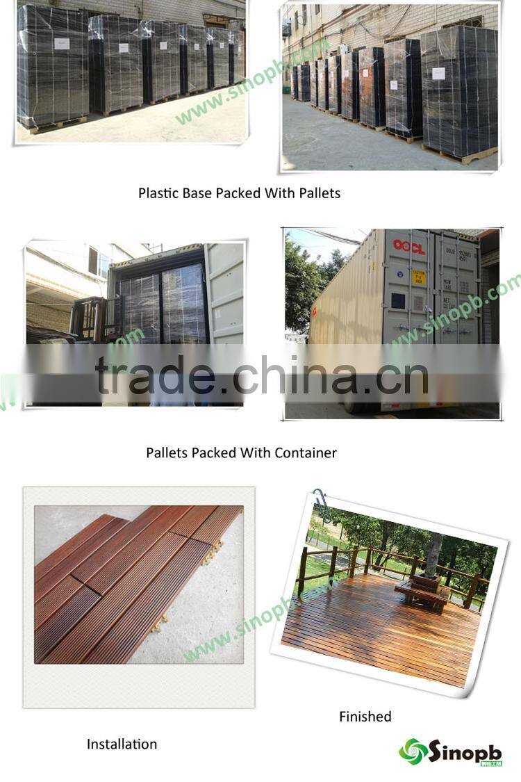 Interlock plastic base for DIY tile, composite flooring