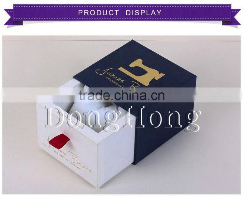 Rigid paper cardboard luxury design custom logo watch drawer box