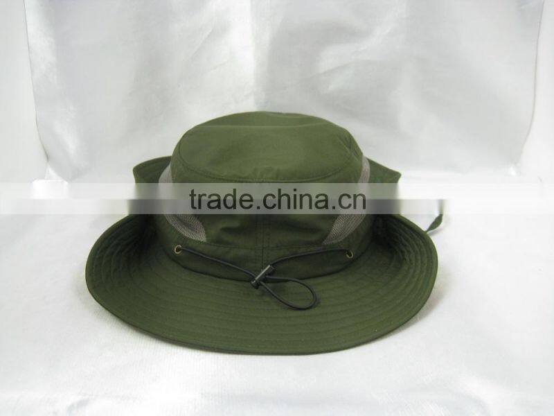 custom polyester fishing hat bucket hat with strings beach wholesale