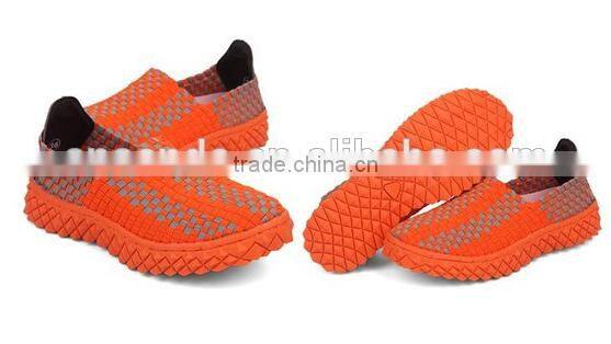 Beautiful multi color handmade elastic woven shoes,casual shoes