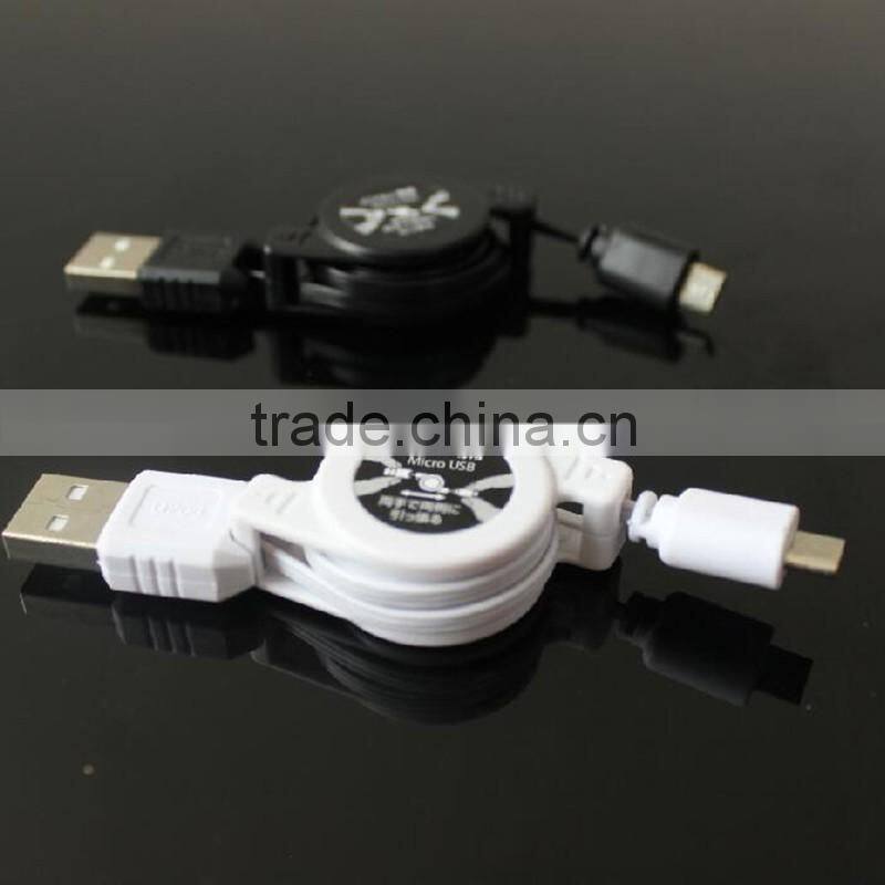 Most popular colored retractable micro usb cable data line