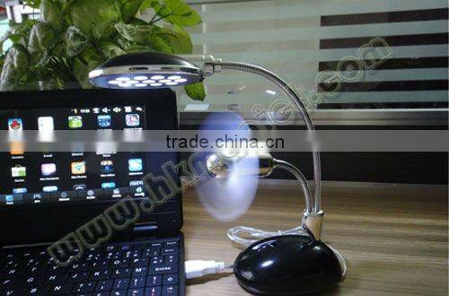 13 LED Fashion USB Lamp with Fan