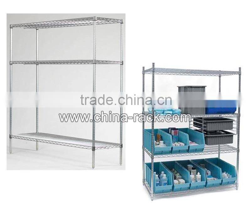 Light Duty Chrome Metal Garage Wire Shelving