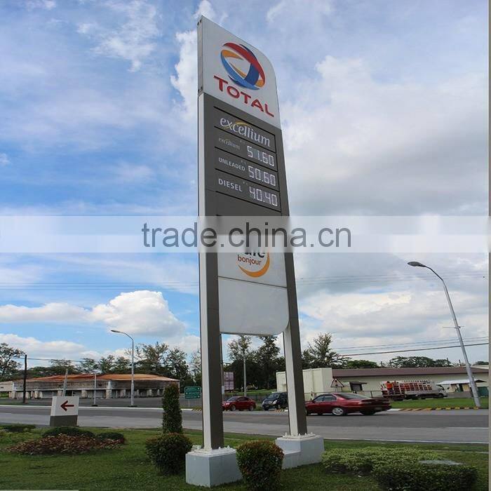 Eletronic Gas Station Advertising Pylon Totem