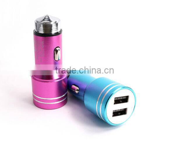 2016 hot sell dual USB Car charger car usb charger with high quality fast feed car charger